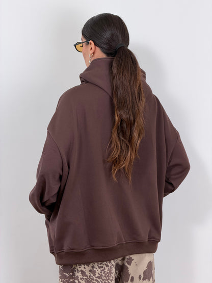 Felpa MARRONE W46497
