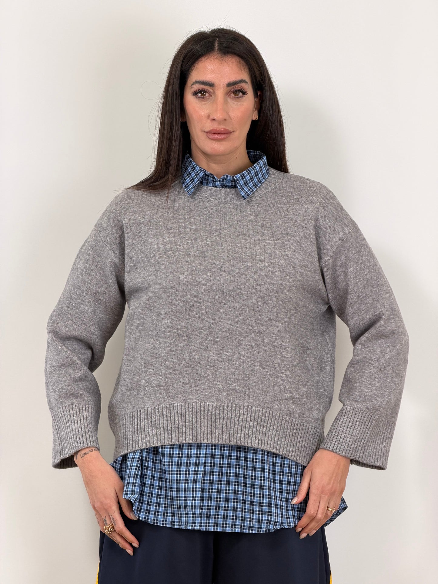 Pull grigio basic PL4950