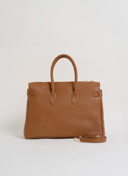 Borsa Elizabeth in Pelle Togo Cuoio