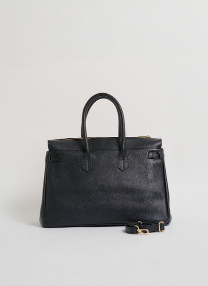 Borsa Elizabeth in Pelle Togo Nera