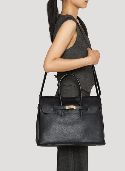 Borsa Elizabeth in Pelle Togo Nera