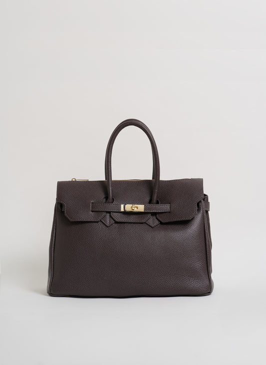 Borsa Elizabeth in Pelle Togo Testa di Moro