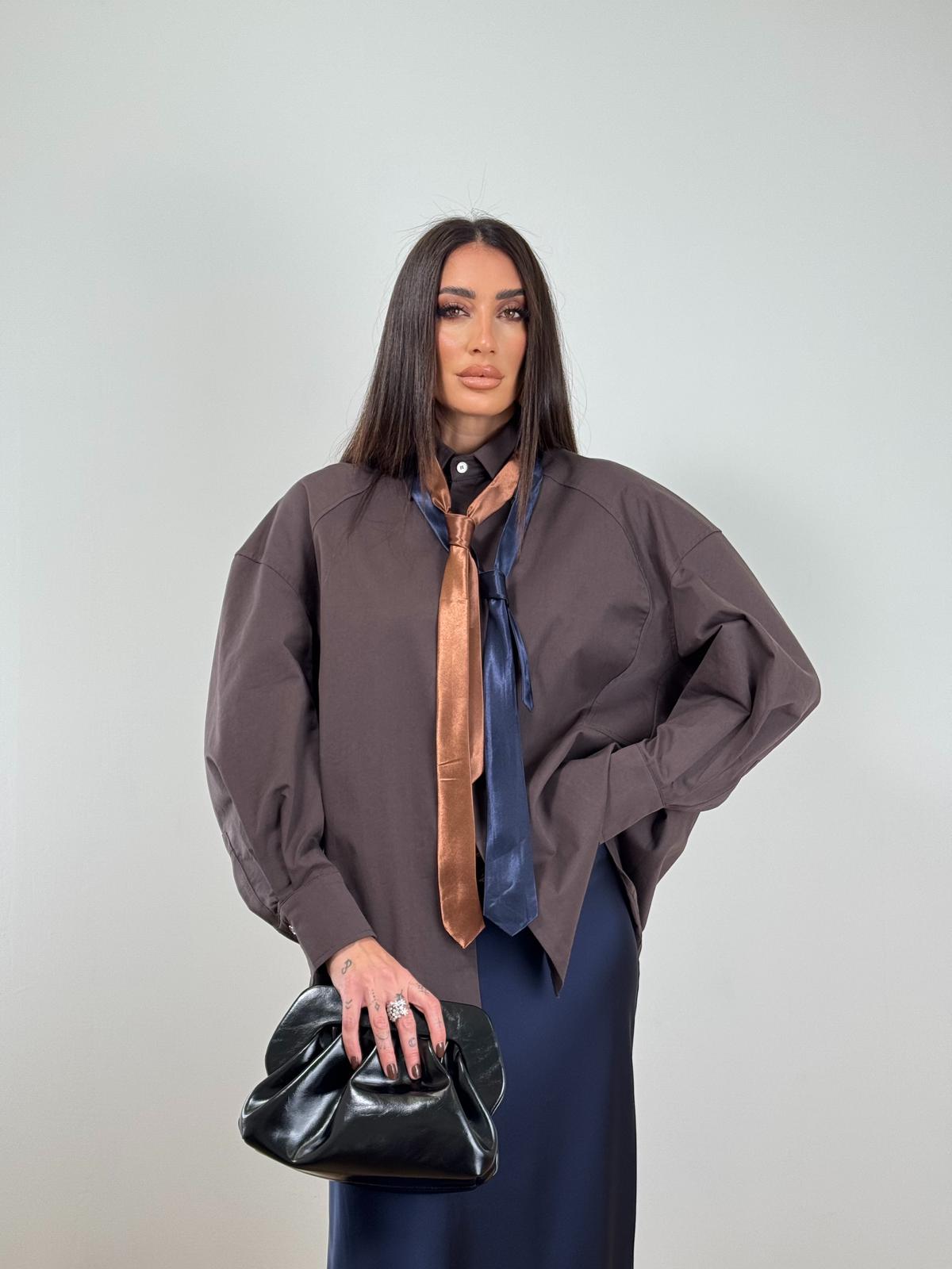 Camicia CRAVATTE marrone 46401