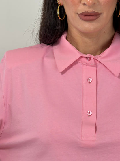 Polo rosa Just West D2615-F