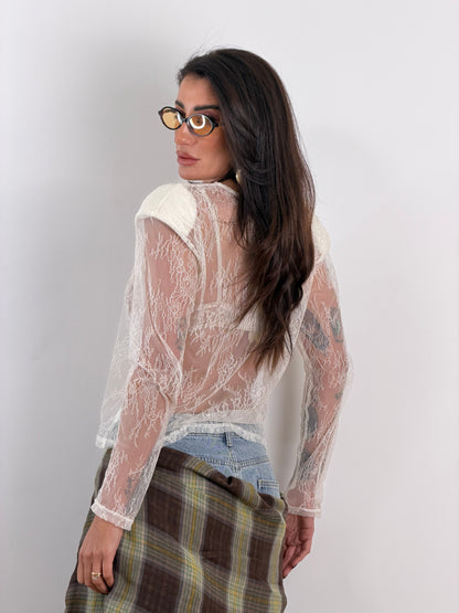 Maglia pizzo white 50319