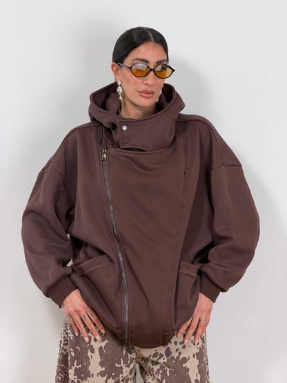 Felpa MARRONE W46497