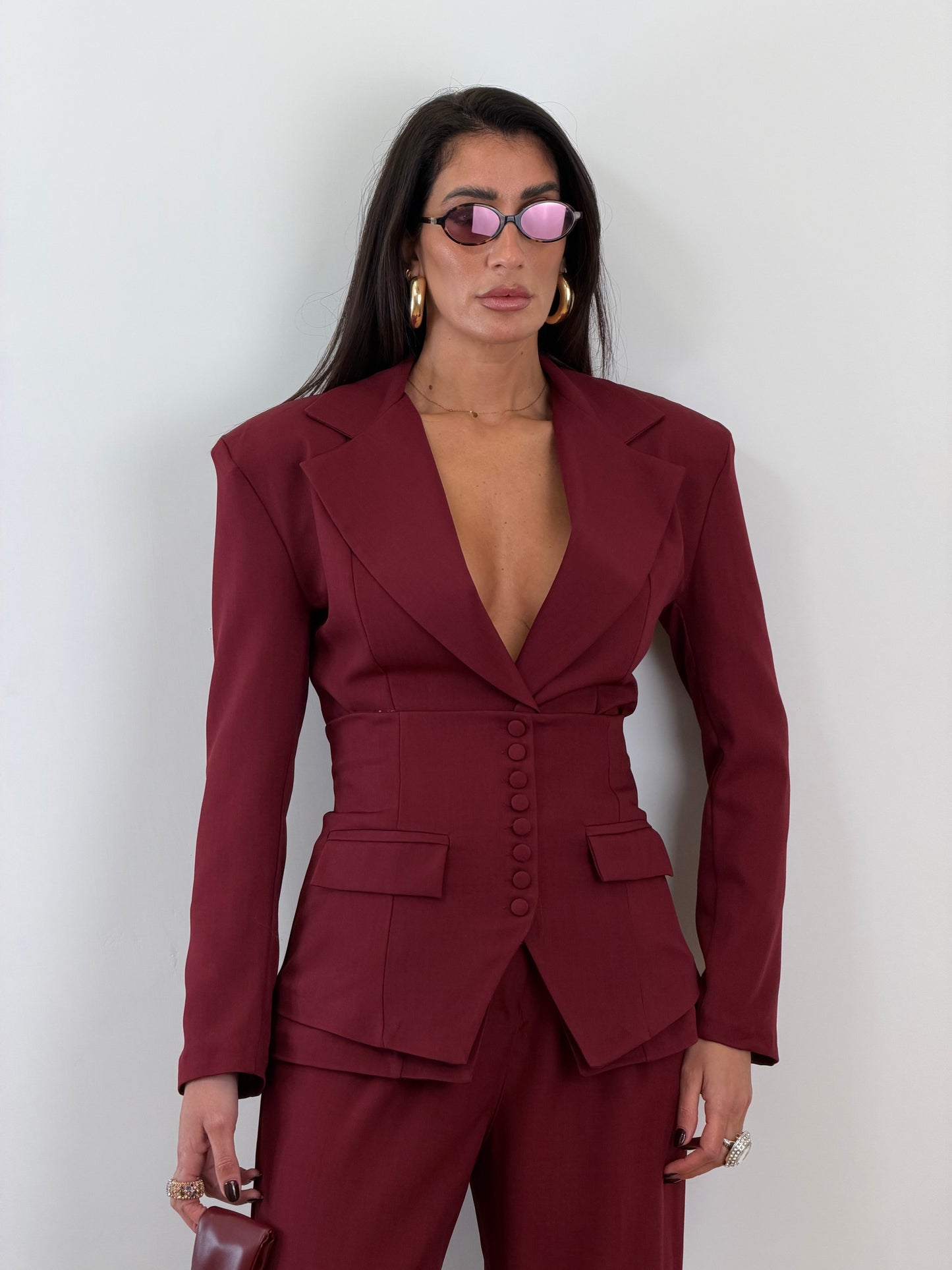 Tailleur corsetto bordó 6865