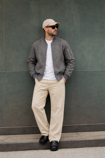 Teddy bomber grigio