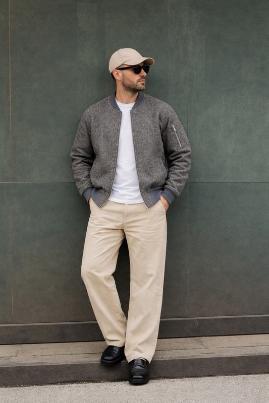 Teddy bomber grigio