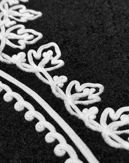 SADIE EMBROIDERY GILET ZWART