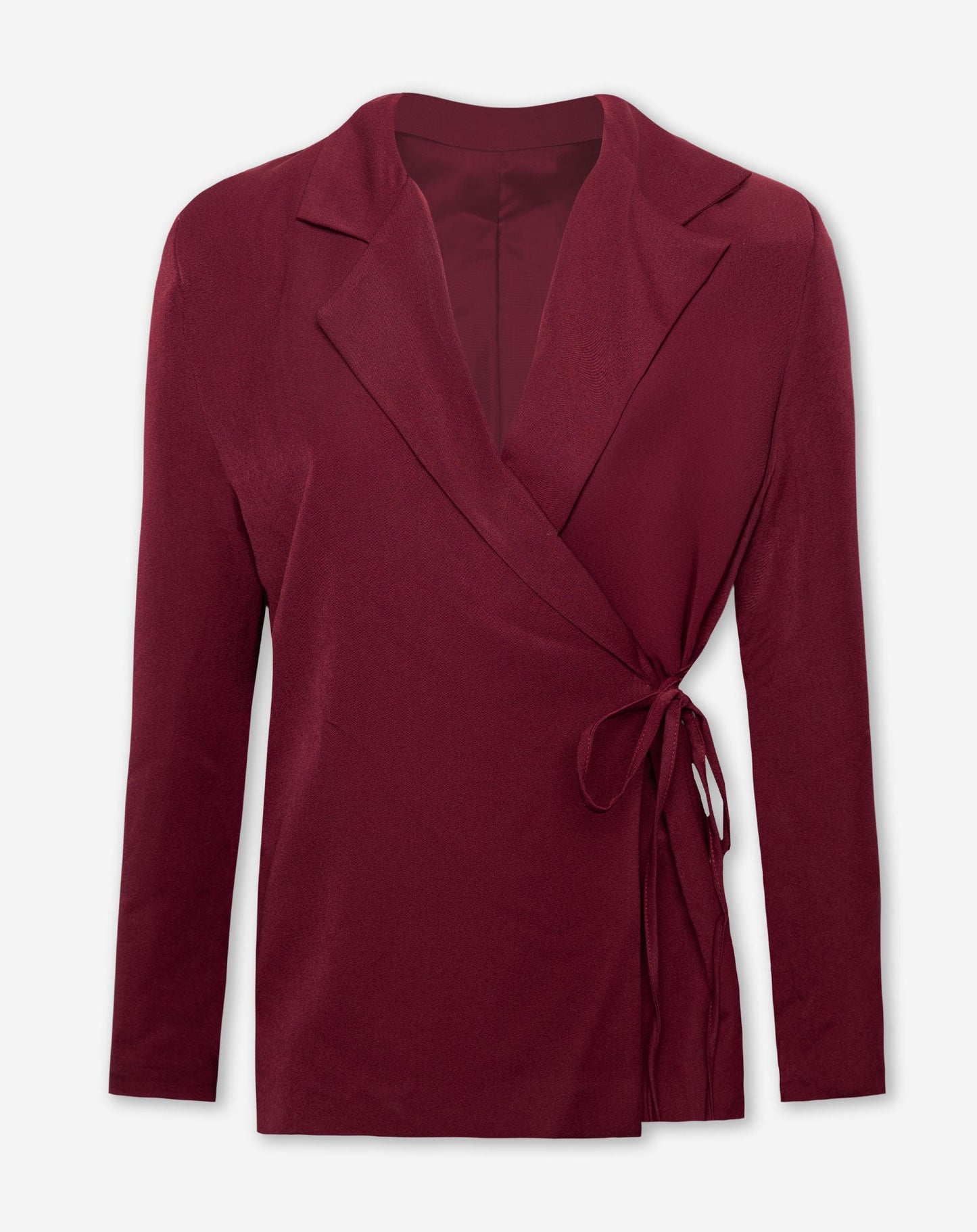 IRIS WRAP UP BLAZER BURGUNDY