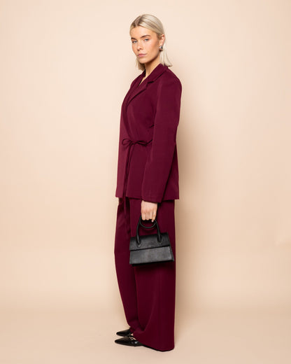 IRIS STRAIGHT LEG PANTALON TALL BURGUNDY