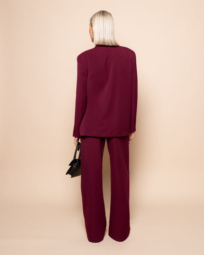 IRIS STRAIGHT LEG PANTALON TALL BURGUNDY