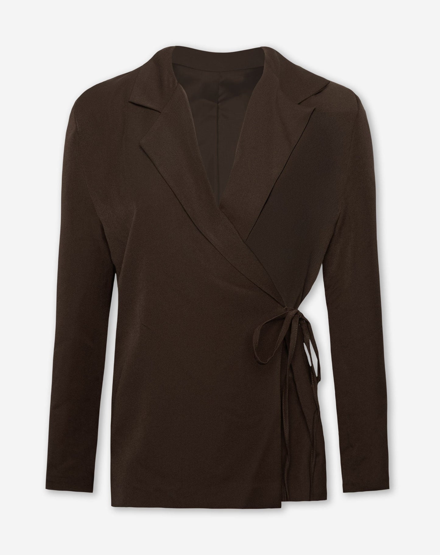 IRIS WRAP UP BLAZER DONKERBRUIN