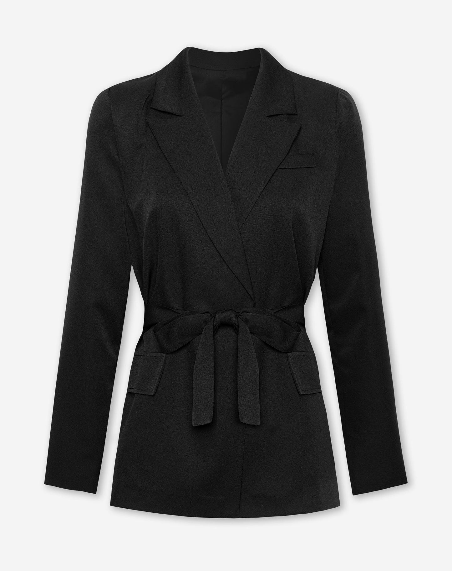 JENNY BELTED BLAZER ZWART