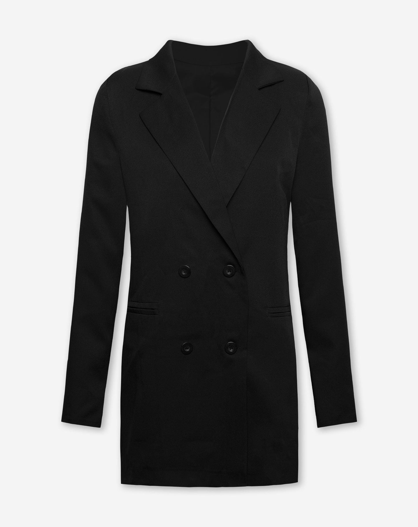 LAYLA DOUBLE BREASTED BLAZER DRESS ZWART