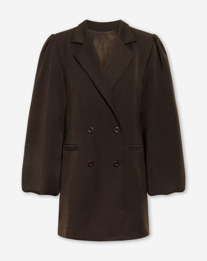 PUFF LONG SLEEVE BLAZER DRESS BRUIN
