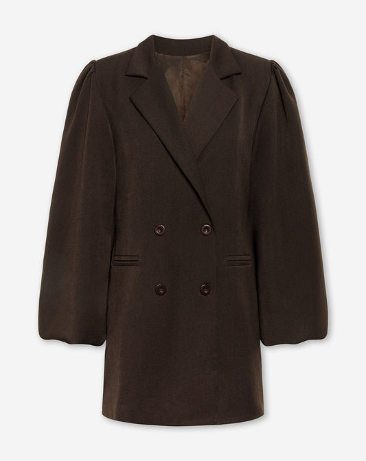 PUFF LONG SLEEVE BLAZER DRESS BRUIN