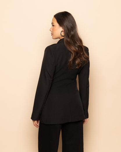 HANNAH CINCHED BLAZER ZWART