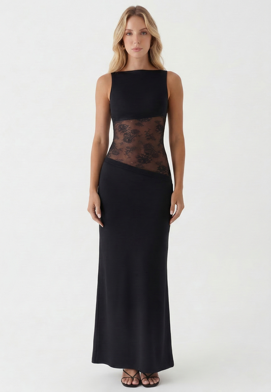 Vestido con detalle transparente