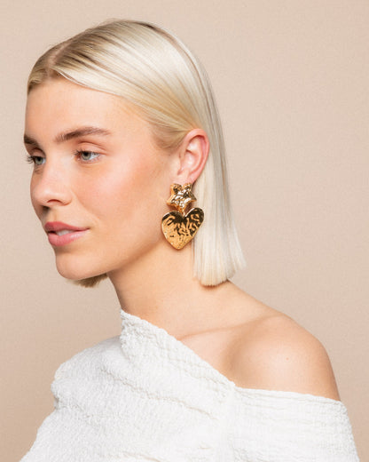 STAR HEART ORGANIC EARRINGS