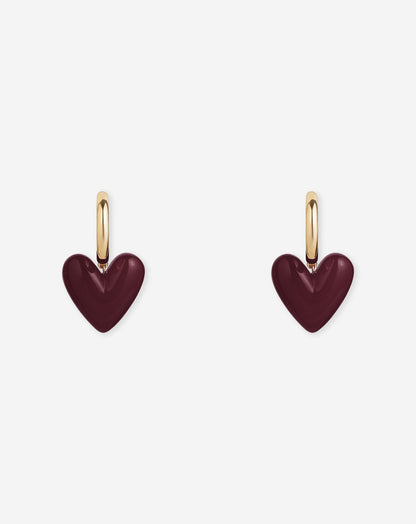 HEART COLORED HOOP EARRINGS
