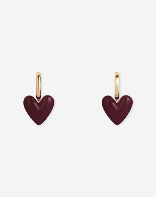 HEART COLORED HOOP EARRINGS