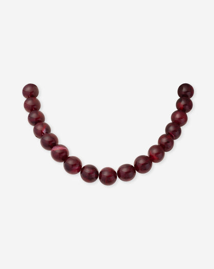 COLORED BEADS NECKLACE BURGUNDY