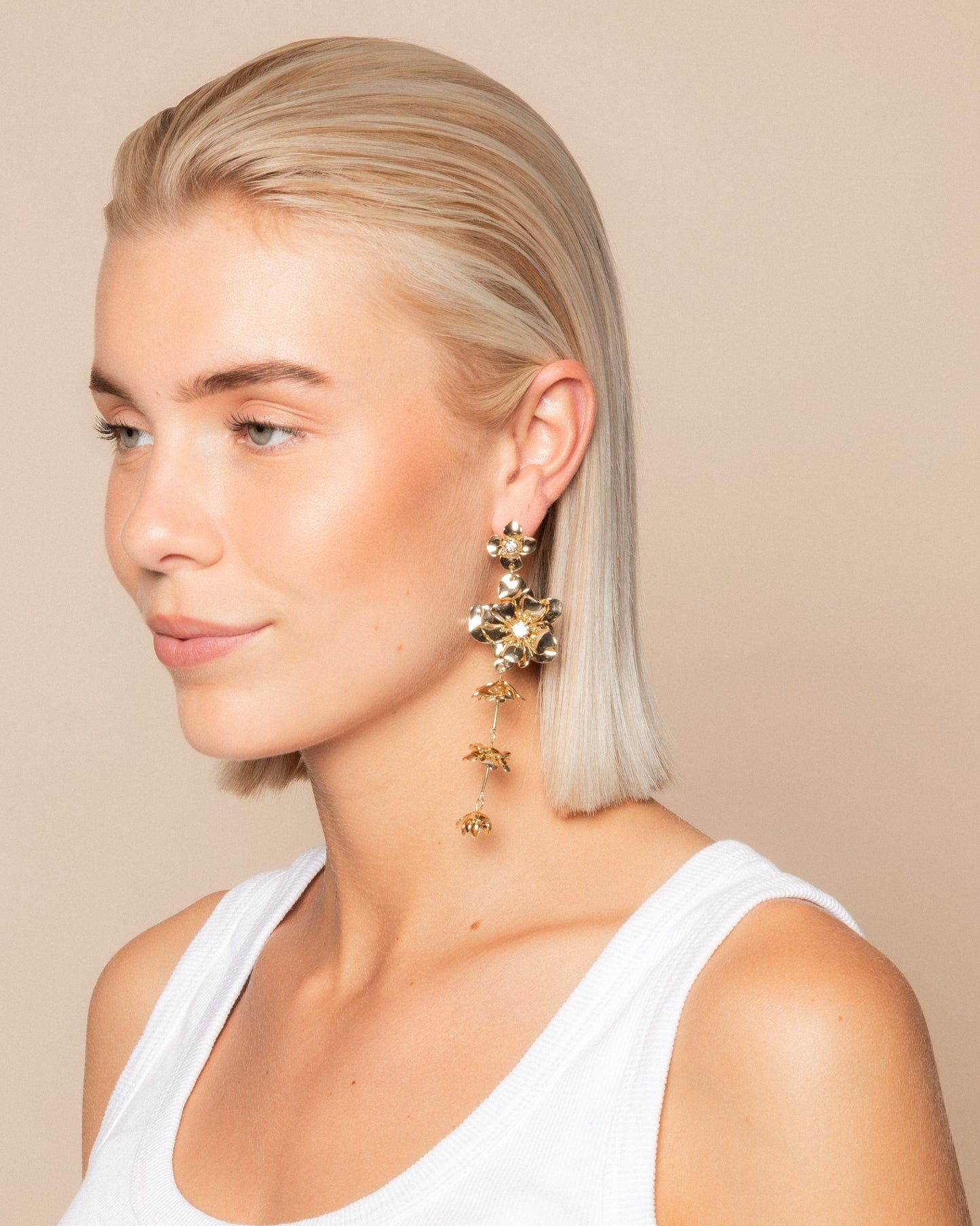 Pendientes de gota flora