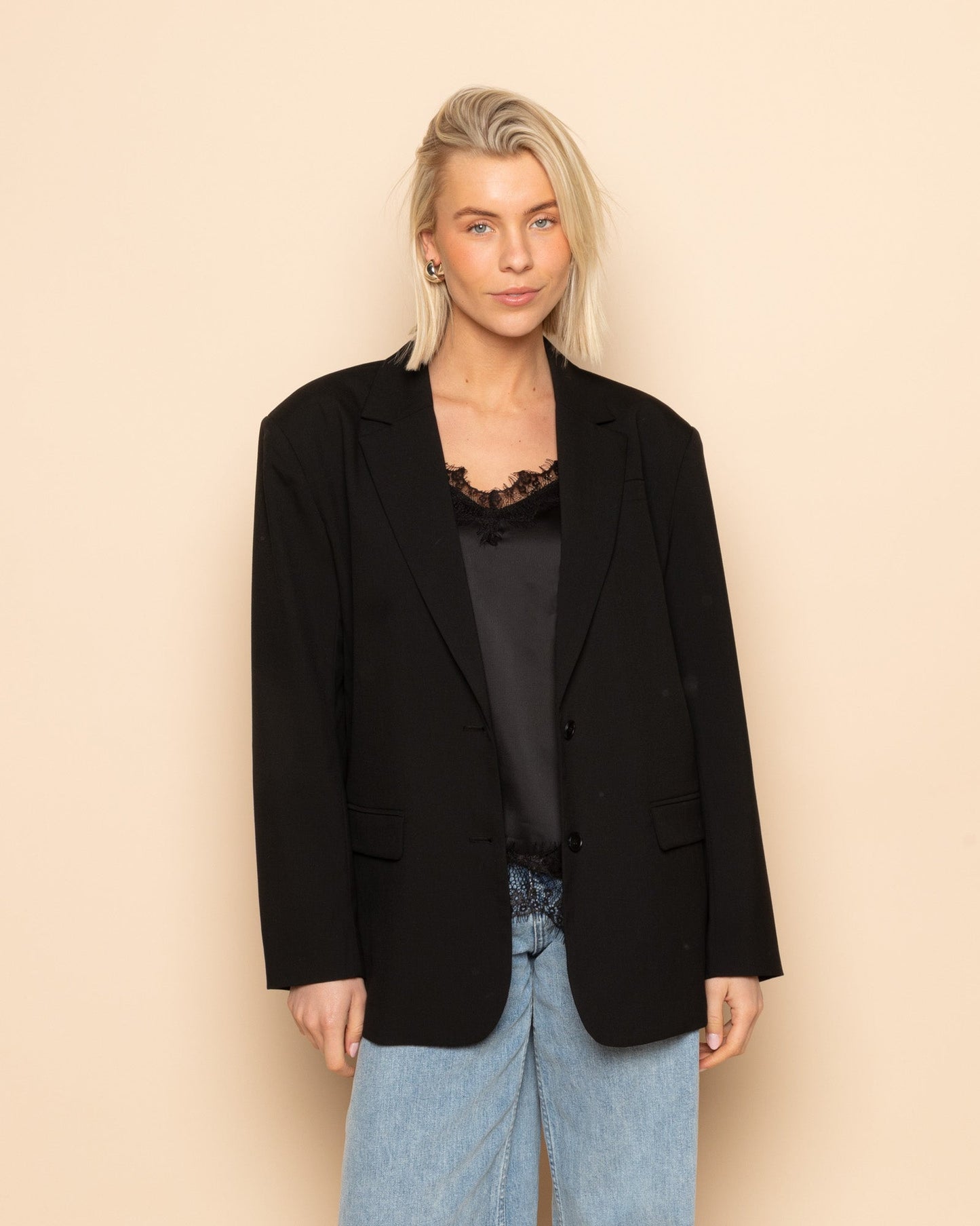 SAAR OVERSIZED BLAZER ZWART