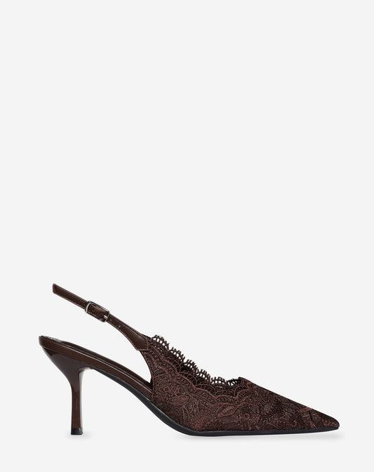 Tacones destalonados de encaje