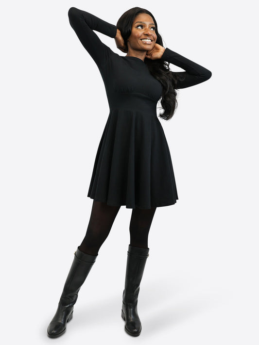 ELARA™ | Vestido entallado con falda fluida