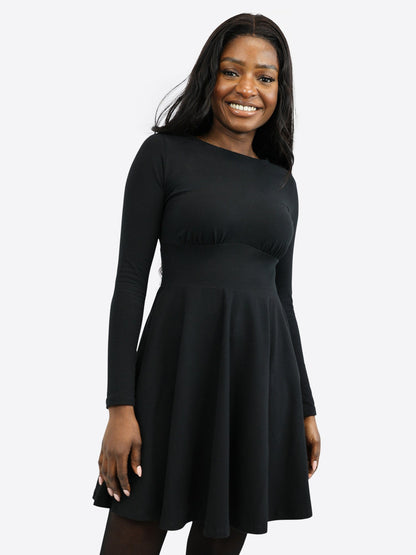 ELARA™ | Vestido entallado con falda fluida