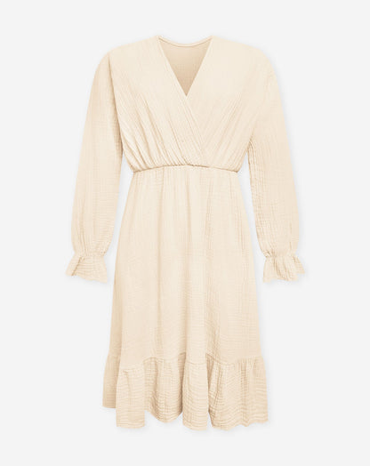 LEA MOUSSELINE DRESS ZAND