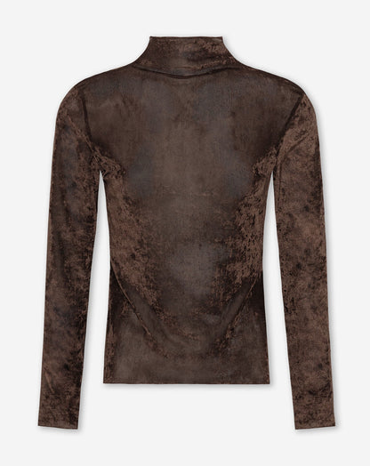 VELVET COL TOP BRUIN