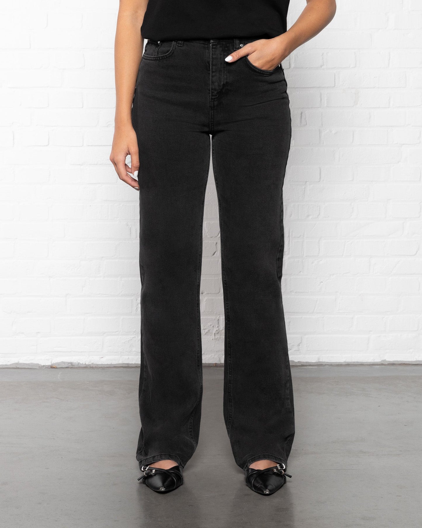 BOOTCUT JEANS GRIJS