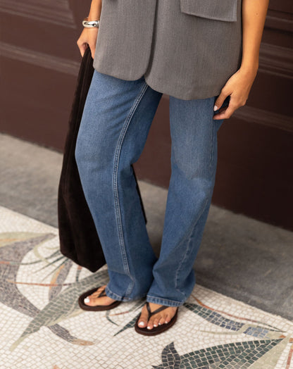 BOOTCUT JEANS MID BLAUW