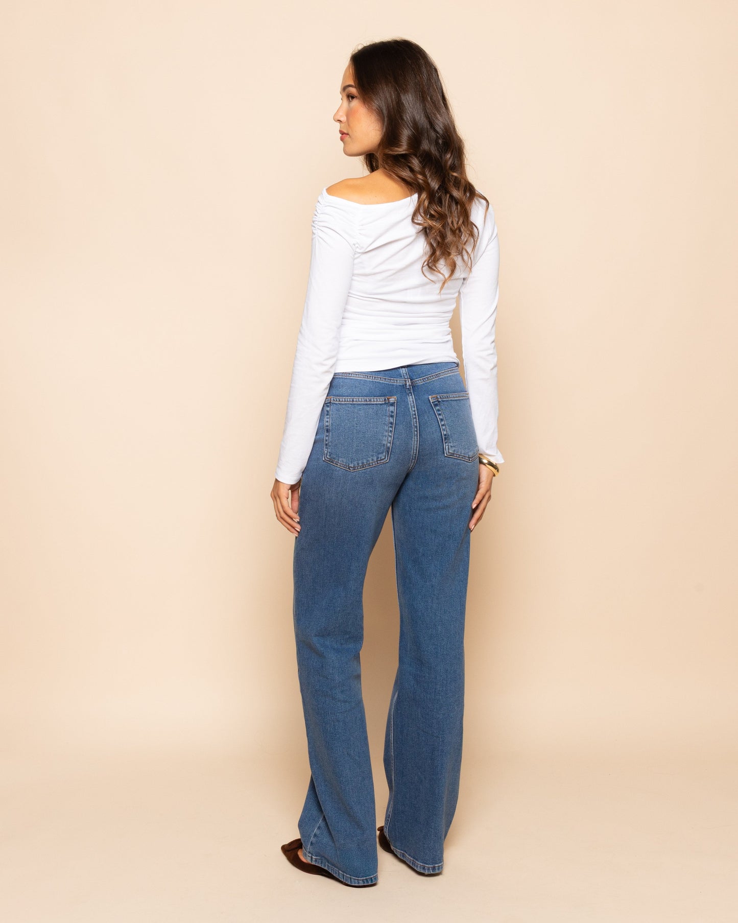 BOOTCUT JEANS MID BLAUW