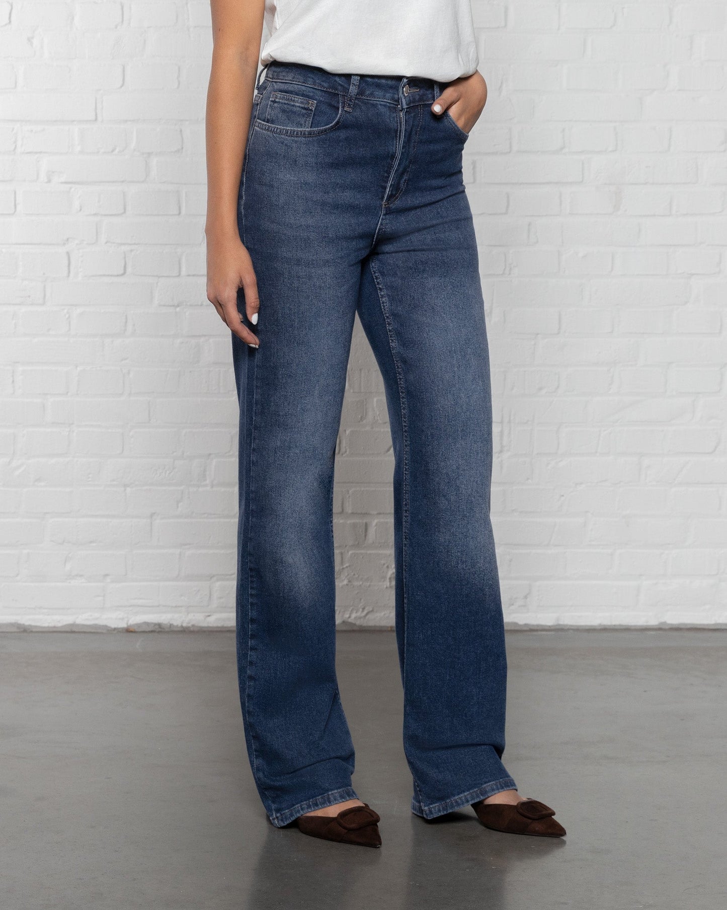 BOOTCUT JEANS MARINEBLAUW
