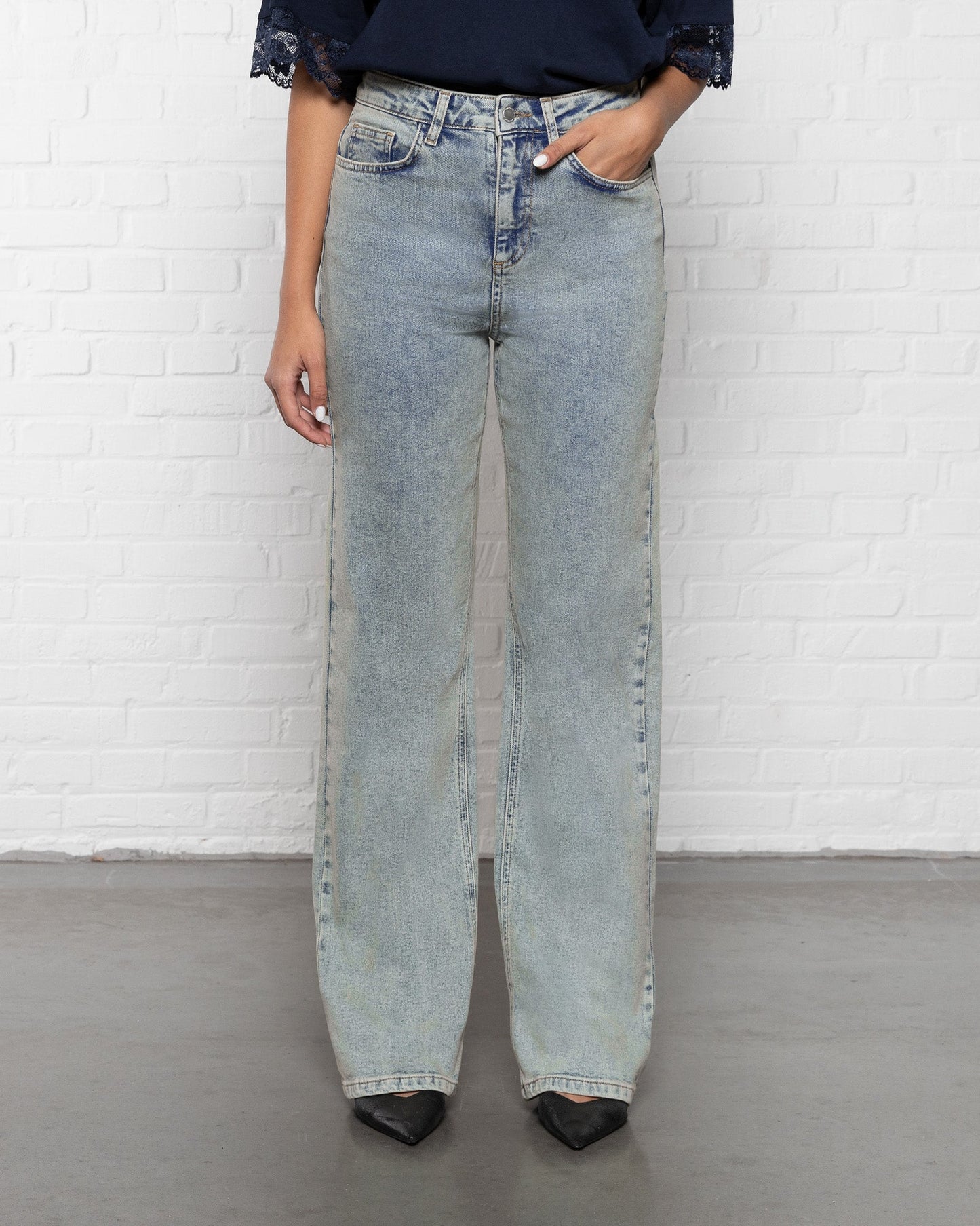 BOOTCUT JEANS VINTAGE BLAUW