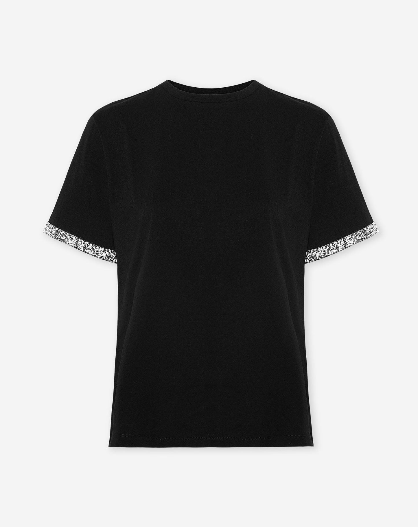 EMBELLISHMENT TEE ZWART