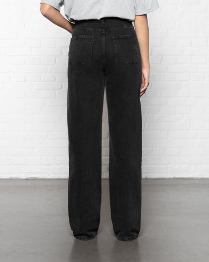 DENIM STRAIGHT LEG JEANS DONKERGRIJS
