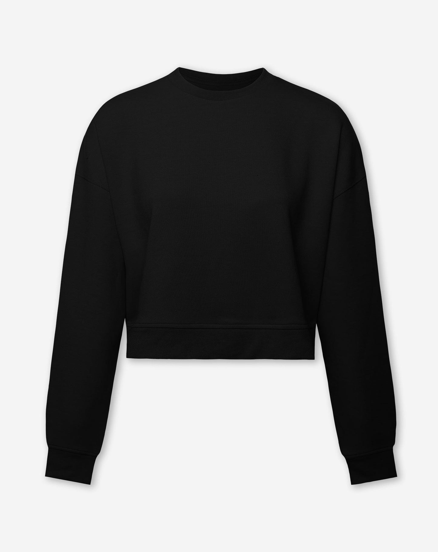 SCUBA CROPPED SWEATER ZWART