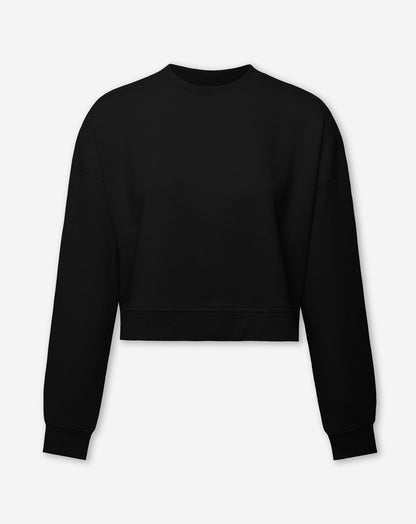 SCUBA CROPPED SWEATER ZWART