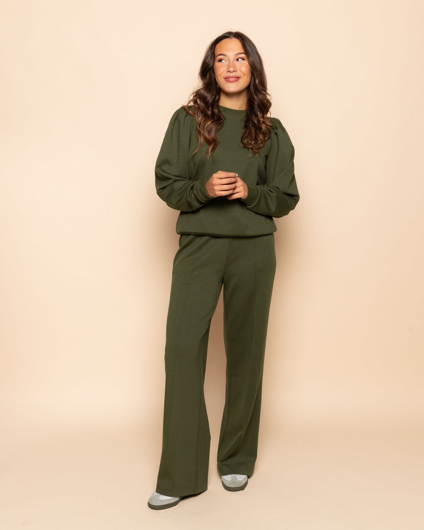 SCUBA PINTUCK PANTS TALL LEGERGROEN