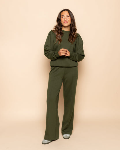 SCUBA PINTUCK PANTS TALL LEGERGROEN