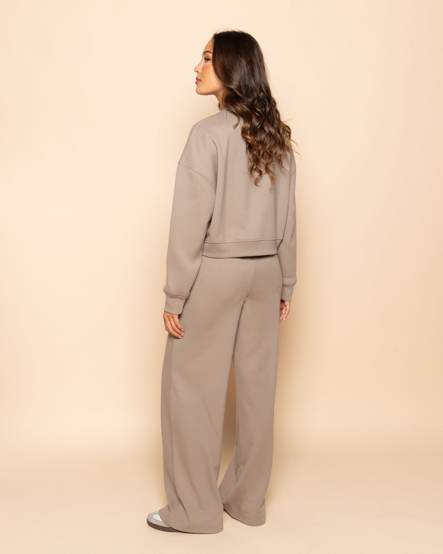 SCUBA PINTUCK PANTS TALL BEIGE