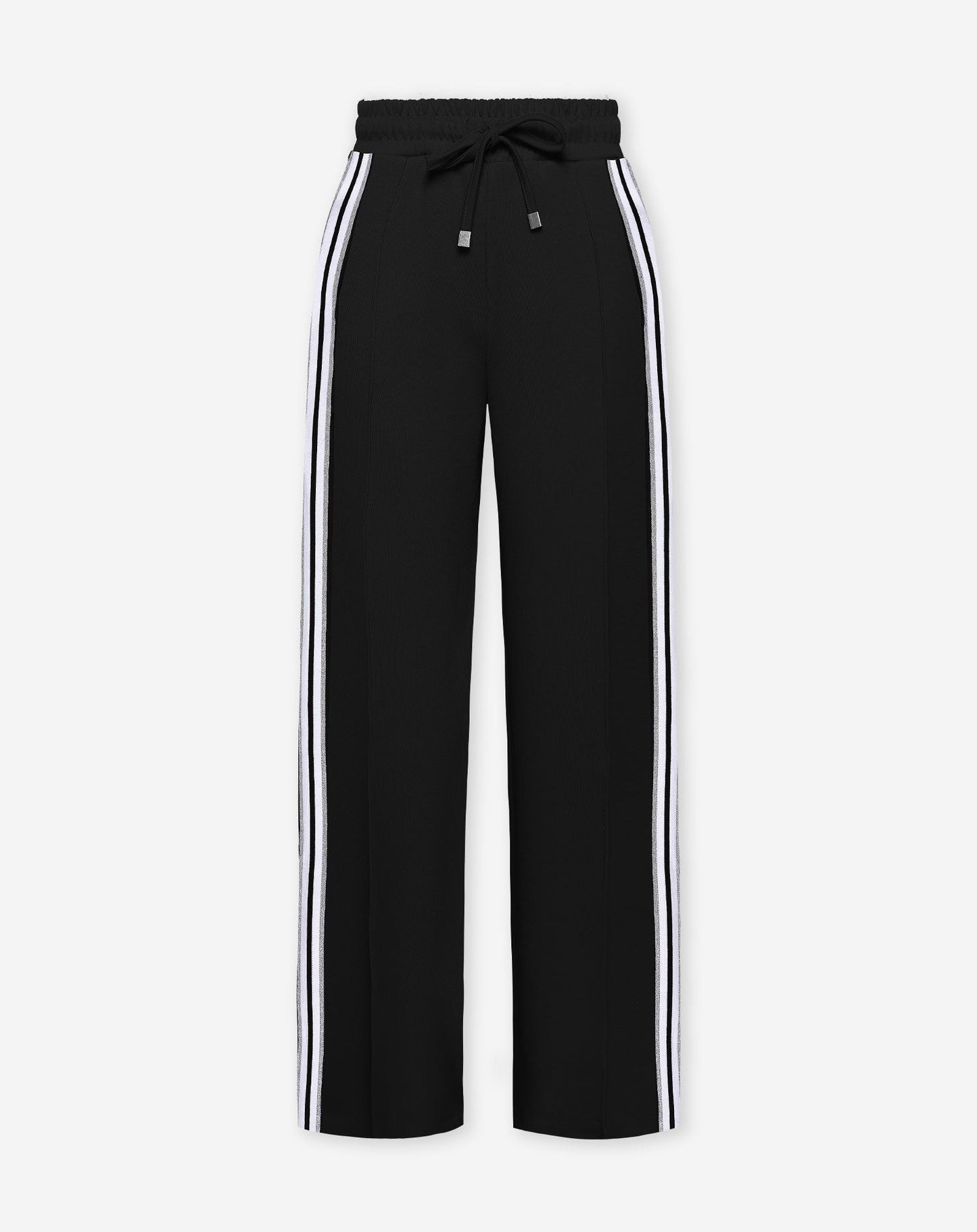 SCUBA PINTUCK TAPE PANTS PETITE ZWART