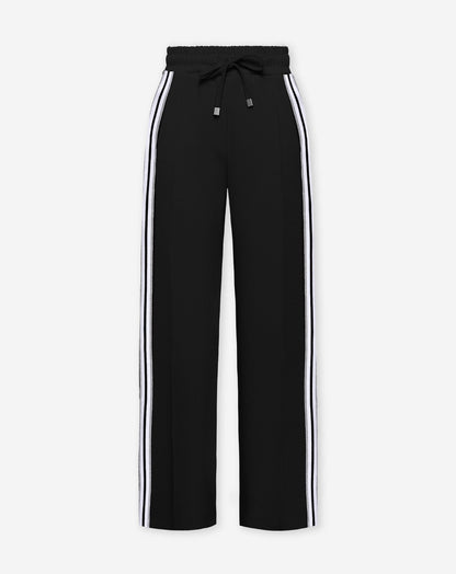 SCUBA PINTUCK TAPE PANTS TALL ZWART