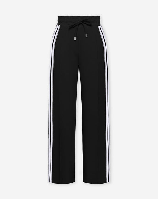 SCUBA PINTUCK TAPE PANTS TALL ZWART